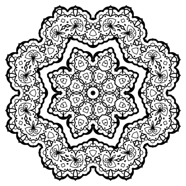 Kwiat Mandala. Vintage elementy dekoracyjne. — Wektor stockowy