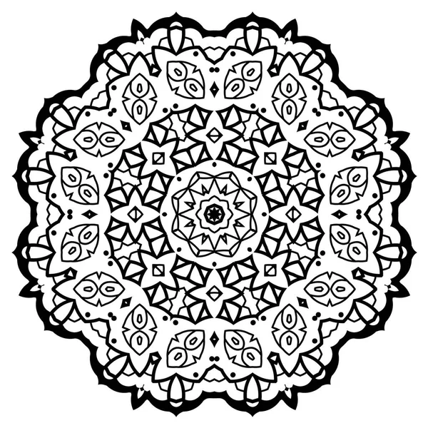 Mandala aux fleurs. Éléments décoratifs vintage. — Image vectorielle