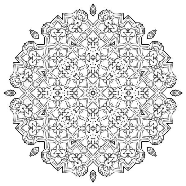 Bloemmandala. Vintage decoratieve elementen. — Stockvector