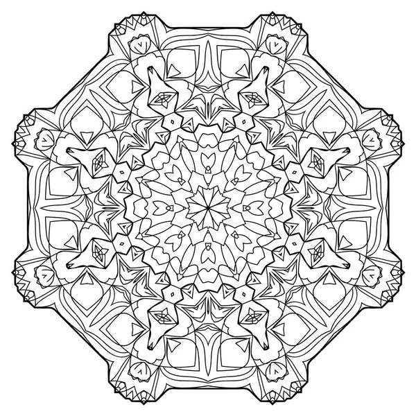 Mandala aux fleurs. Éléments décoratifs vintage. — Image vectorielle