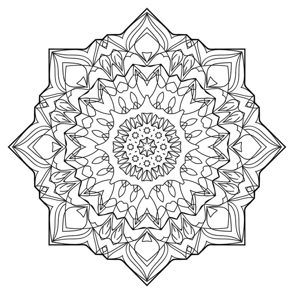 Bloemmandala. Vintage decoratieve elementen. — Stockvector