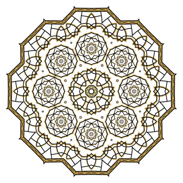 Květinová Mandala. Ročníkové dekorativní prvky. — Stockový vektor