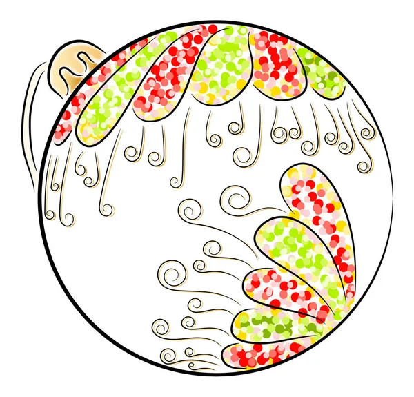 Boule sapin de Noël — Image vectorielle