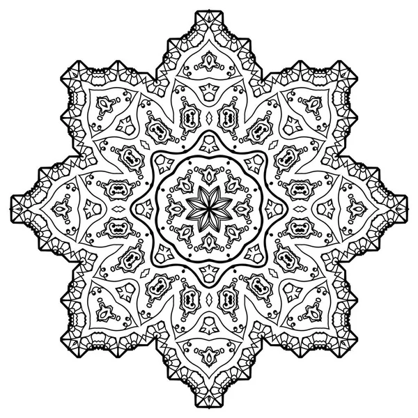 Mandala aux fleurs. Éléments décoratifs vintage. — Image vectorielle