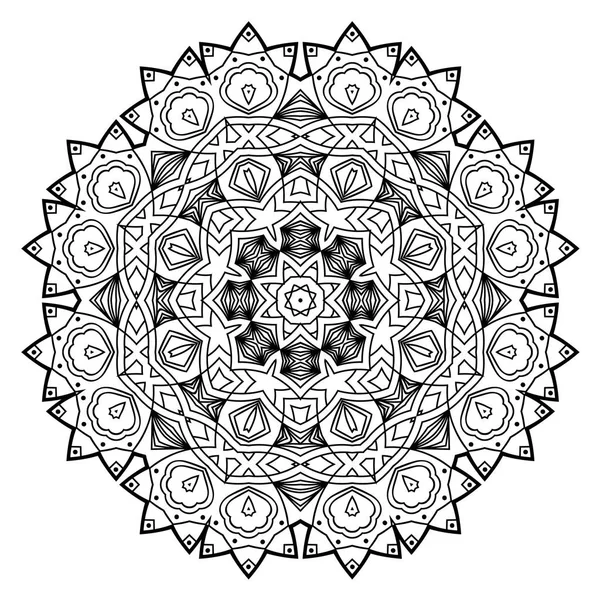 Virág Mandala. Vintage dekoratív elemek. — Stock Vector