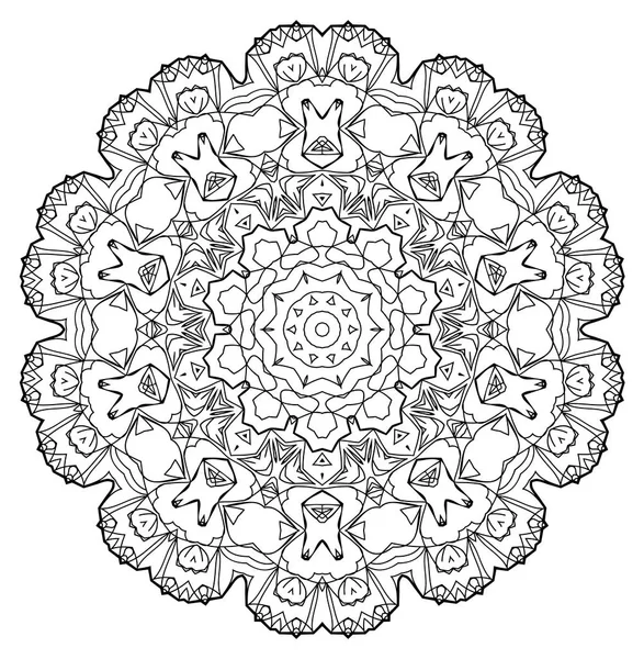 Mandala aux fleurs. Éléments décoratifs vintage. — Image vectorielle