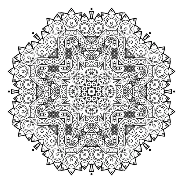 Mandala de flores. Elementos decorativos vintage. — Archivo Imágenes Vectoriales