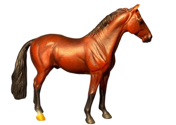 Figura de um cavalo. Isolado em branco . — Fotografia de Stock