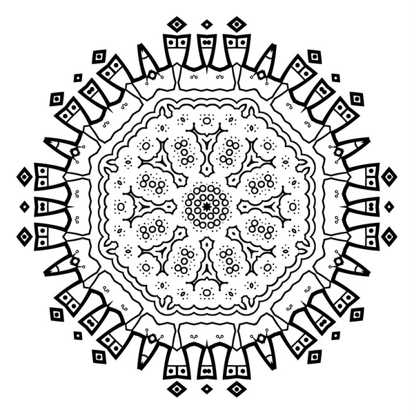 Mandala de flores. Elementos decorativos vintage. — Archivo Imágenes Vectoriales