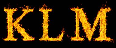 Siyah üzerine grup ateş harfleri