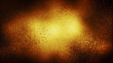 Particle seamless background on gold festive concept.