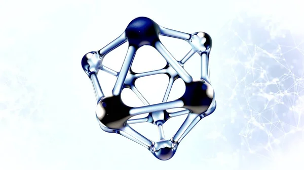 DNA molecule made of water 3d illustration