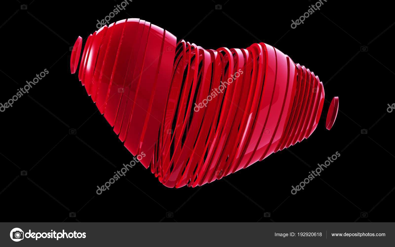Red Heart On A Black Background Stock Photo Irochka 192920618