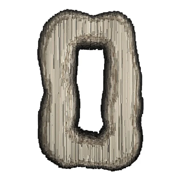 Industrial metal alphabet letter O 3D