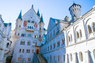 Dünyaca ünlü Neuschwanstein Şatosu, 19. yy güzel görünümü 