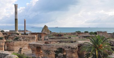Ruins of Antonine Baths at Carthage, Tunisia clipart