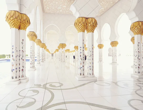 Abu Dhabi Uae Червня 2012 Magnificent Sheikh Zayed Grand Mosque — стокове фото