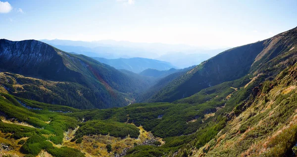 Berglandschaft Mit Wäldern — Stockfoto