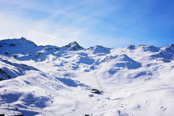 Paisaje Montañas Invierno Con Sol Brillante — Foto de Stock