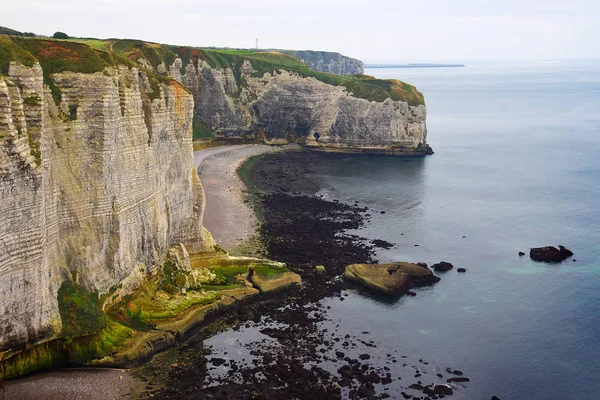 Útesů Etretat Normandii Francie — Stock fotografie