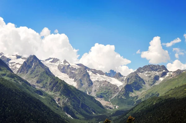 Dombai Het Landschap Van Rockies Kaukasus Rusland — Stockfoto