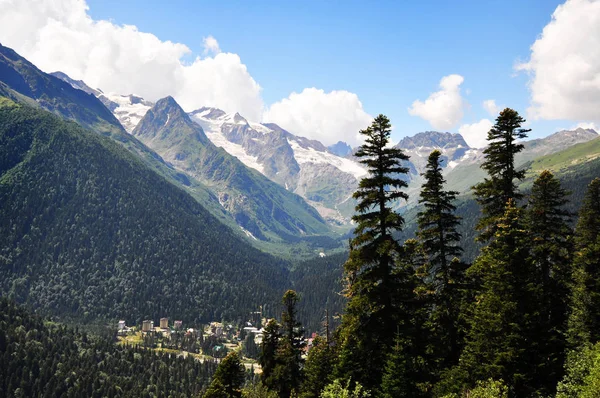 Mountain Peaks Dombay Western Caucasus Russia — 무료 스톡 포토