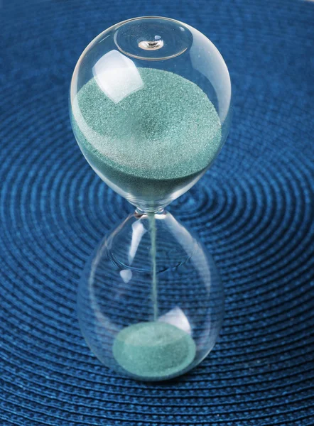 Blue Hourglass Closeup View — Stock Photo, Image