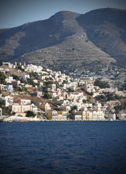 Pohled Ostrov Symi Dodecanese Řecko — Stock fotografie