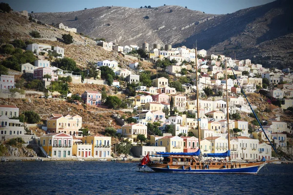 Blick Auf Eine Insel Symi Dodekanes Griechenland — Stockfoto