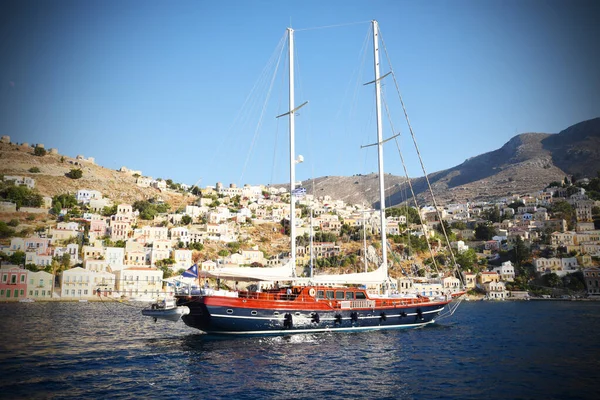 Blick Auf Eine Insel Symi Dodekanes Griechenland — Stockfoto