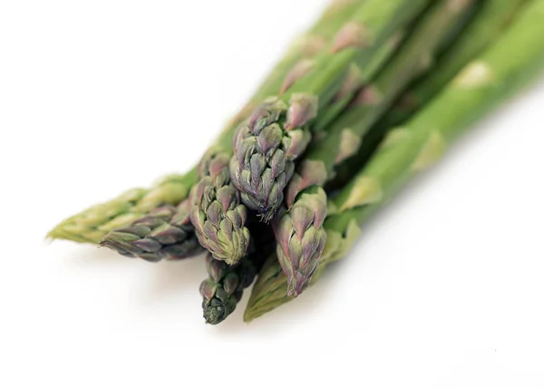 Légumes Asperges Fraîches Vertes Sur Blanc — Photo