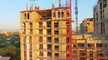 Şantiye konut Vinçler ile karmaşık 