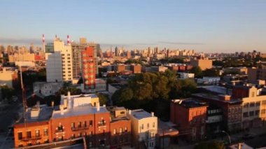 New York Cityscape sabah gündoğumu sırasında