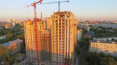 Şantiye konut Vinçler ile karmaşık 