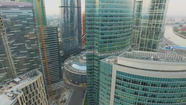Wolkenkrabbers complex van International Business Center — Stockvideo