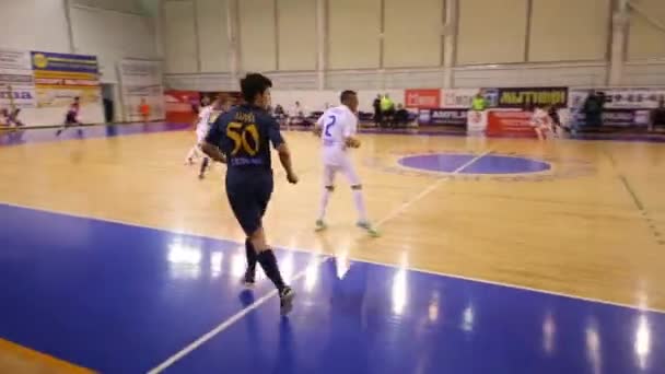 ミニ サッカー ゲームのロシアの室内選手権大会 — ストック動画