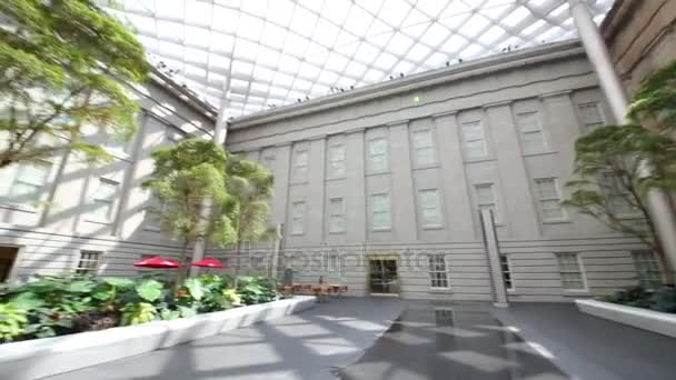 Vnitřní dvůr Národní portrétní galerie ve Washingtonu — Stock video