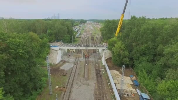 Reconstruction of Bogorodsky viaduct — Stock Video