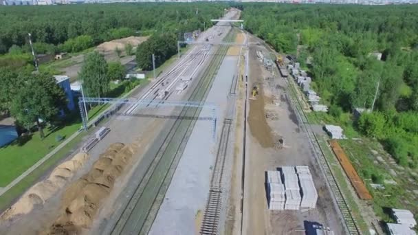 Site de construction du chemin de fer MKZD — Video