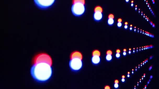 Rows of bright flashing lights — Stock Video