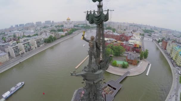 Denkmal von Peter dem Großen — Stockvideo