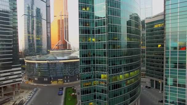 Infrastructuur van Moskou International Business Center — Stockvideo