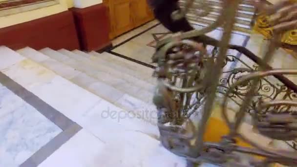 楼梯及扶手在大学门捷列夫 — 图库视频影像
