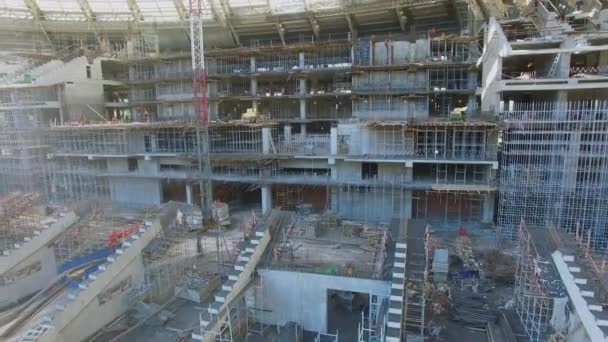 Cantiere dello stadio di calcio Luzhniki — Video Stock