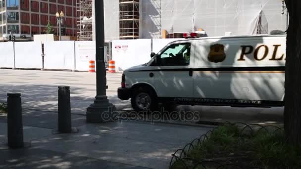 Samochód policyjny w Waszyngtonie — Wideo stockowe
