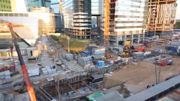 Construction site of Moscow Business Center — Stock Video