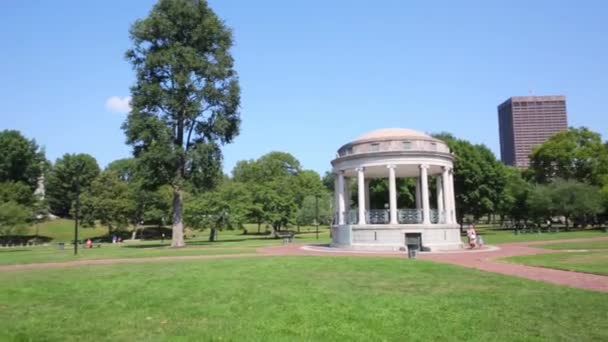 Parkman musikpaviljongen i Boston Common park — Stockvideo