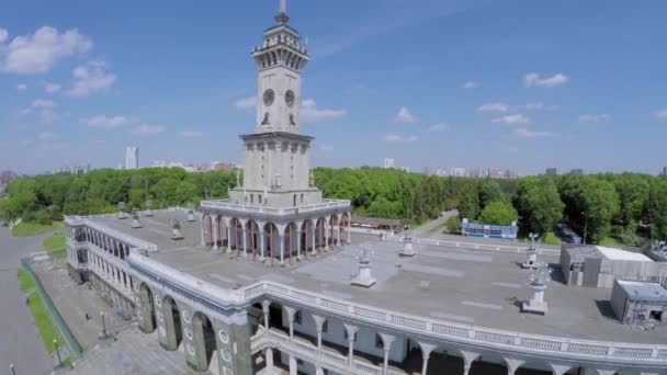 Fachada de estação de rio Volga-Moscou — Vídeo de Stock