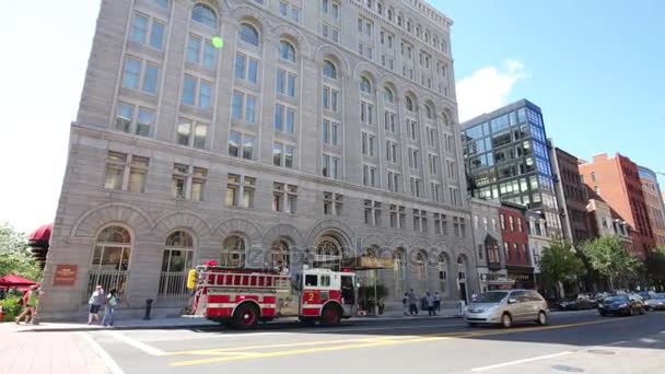 Fire truck staan in Washington — Stockvideo