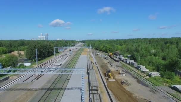 Baustelle der mkzd-Bahn — Stockvideo